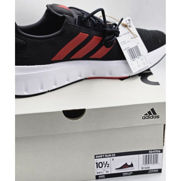Adidas Swift Run 23 Running Shoes Mesh Black Red Mens NIB (IG4706)